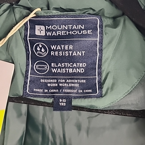 NEW Mountain Warehouse Chill Kids Green Puffer Jacket Sz 9-10 NWT - Picture 8 of 10